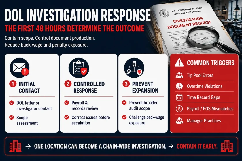 DOL investigation restaurant