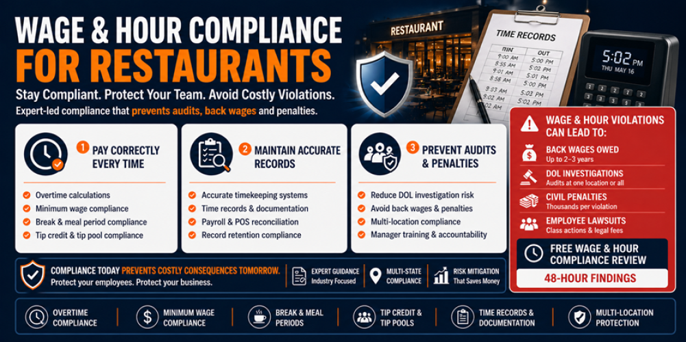 Wage and Hour compliance for restaurants