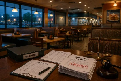 Restaurant franchise overtime violations IHOP DOL investigation $95K back wages
